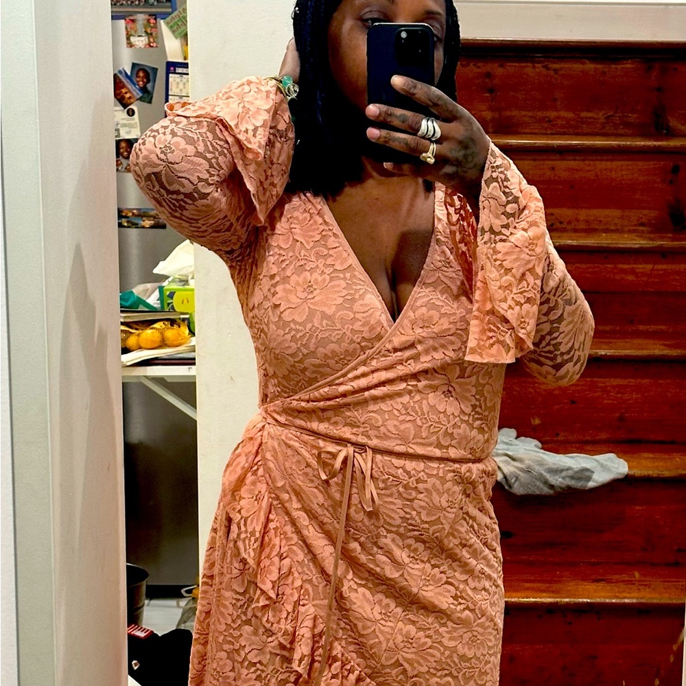 Lace wrap dress
